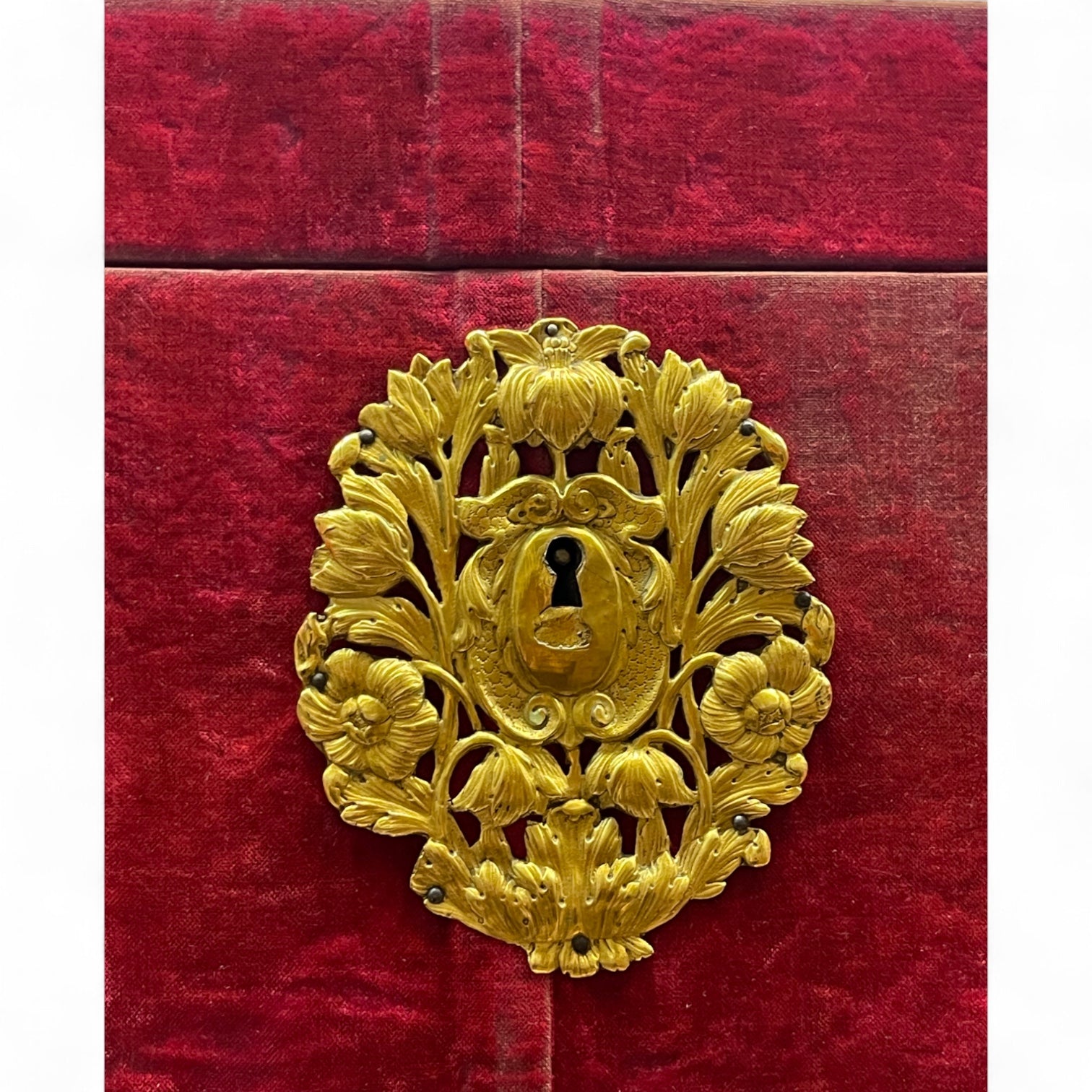 19th Century American E. F. Caldwell & Co Ormolu Mounted Velvet Wooden Box