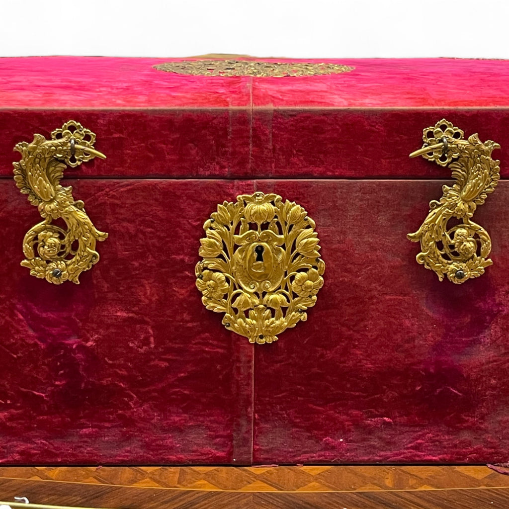 19th Century American E. F. Caldwell & Co Ormolu Mounted Velvet Wooden Box