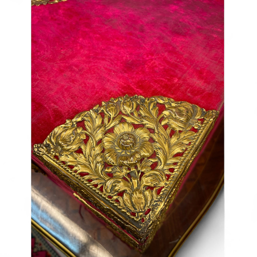 19th Century American E. F. Caldwell & Co Ormolu Mounted Velvet Wooden Box