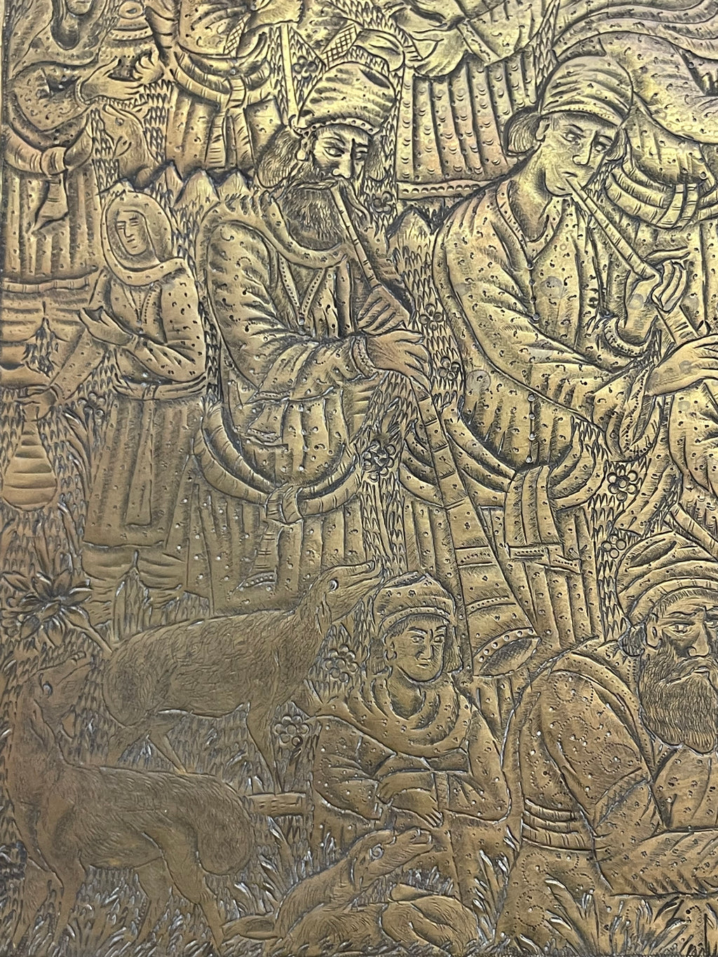 20th Century Persian Handmade Brass Tray