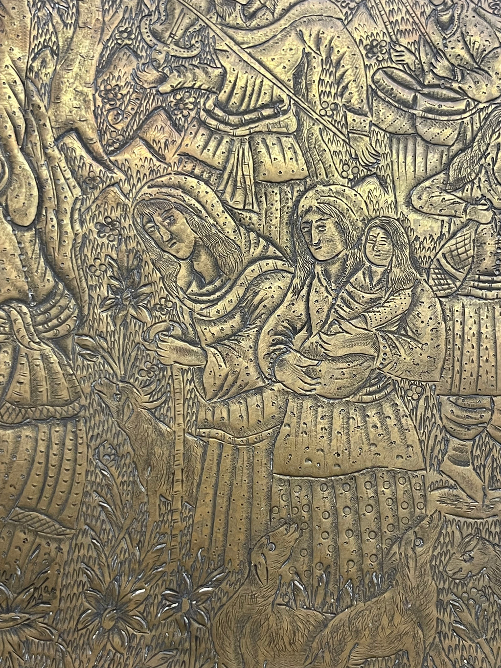 20th Century Persian Handmade Brass Tray