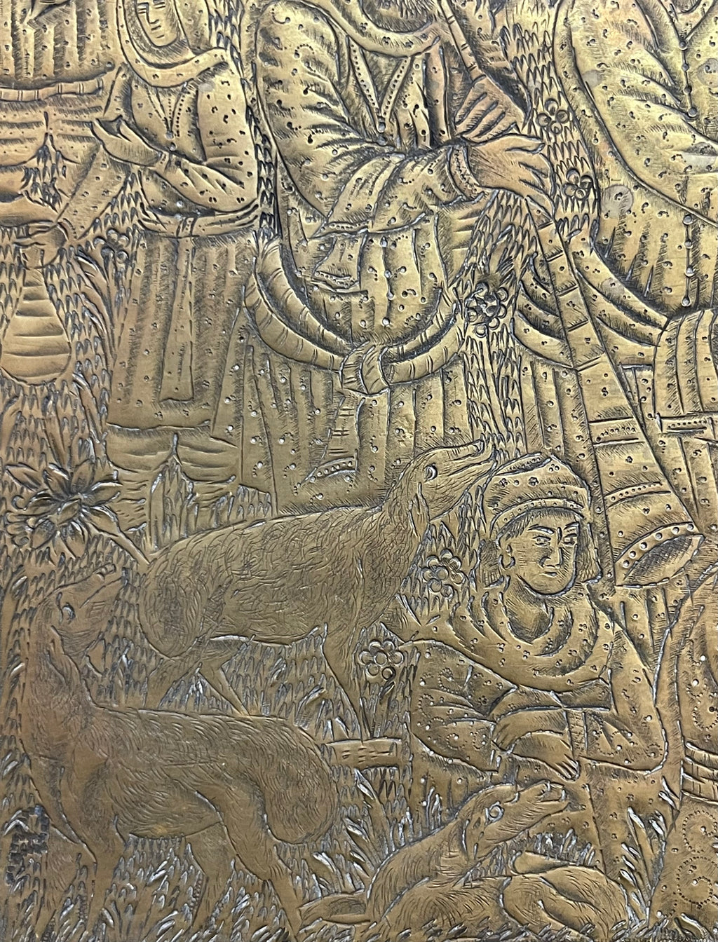 20th Century Persian Handmade Brass Tray