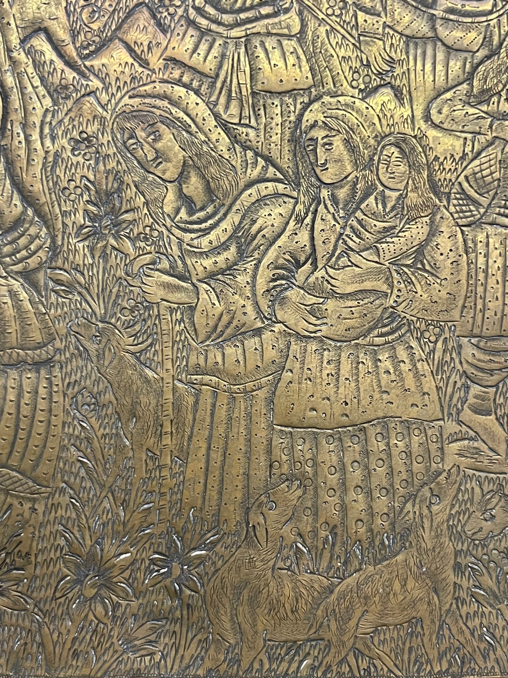 20th Century Persian Handmade Brass Tray