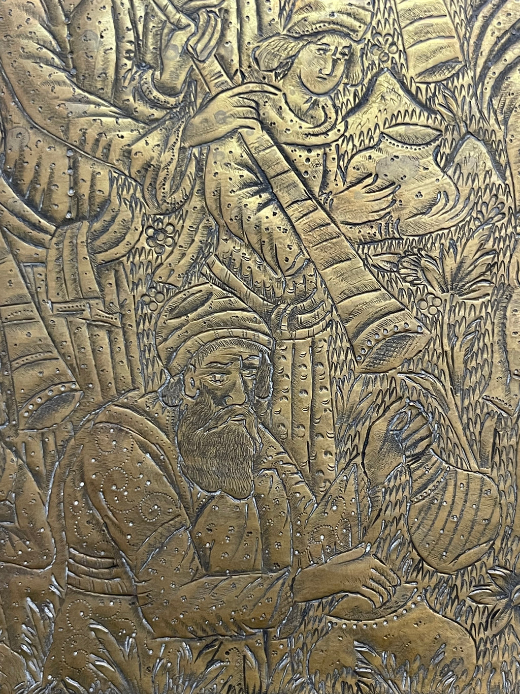 20th Century Persian Handmade Brass Tray