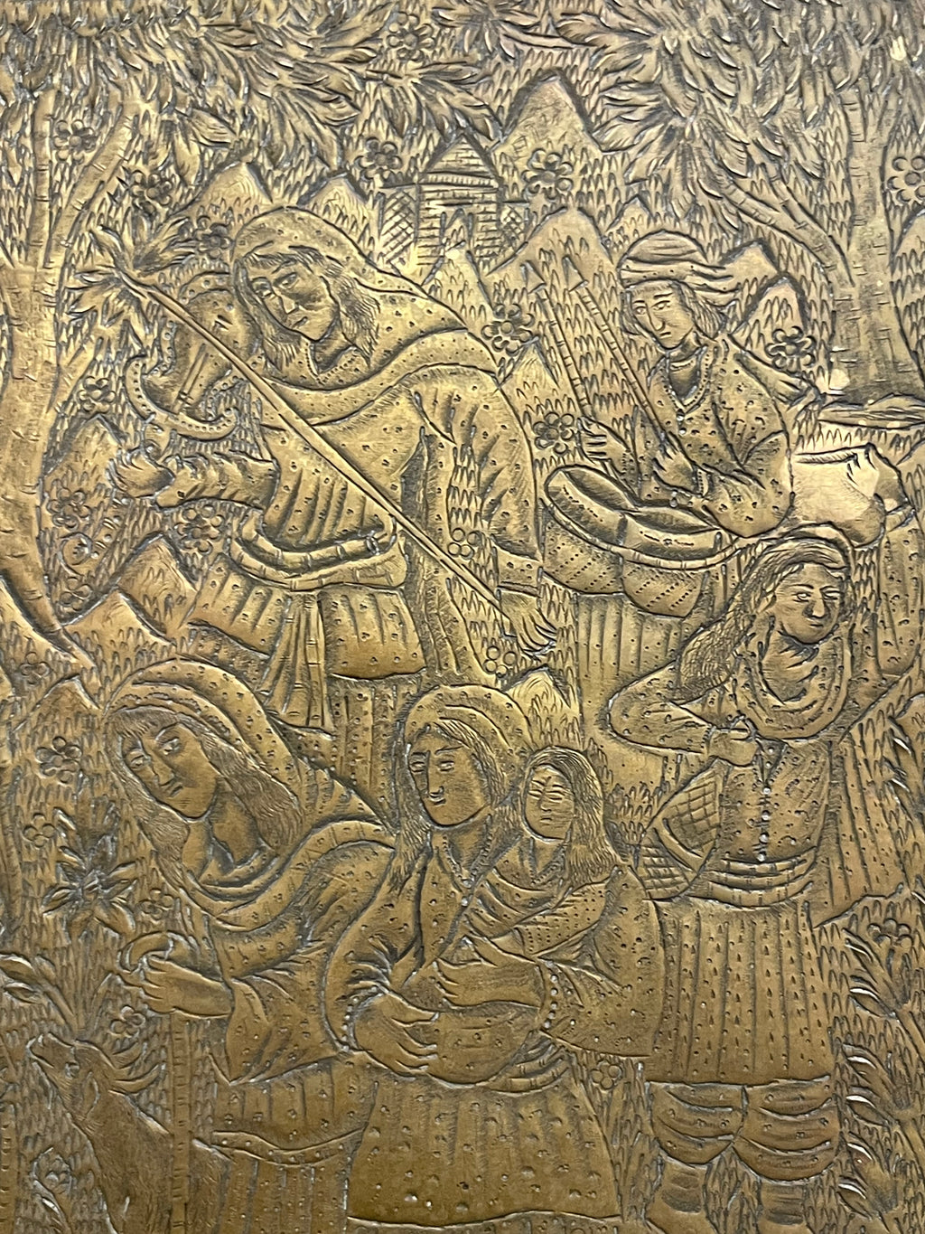 20th Century Persian Handmade Brass Tray