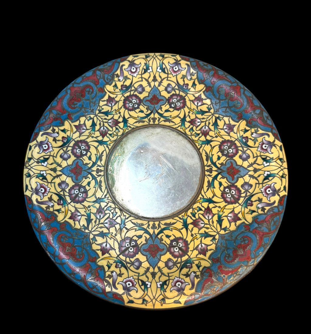 A Large 19th Century. French Champleve Enamel and Bronze Vase By Barbedienne