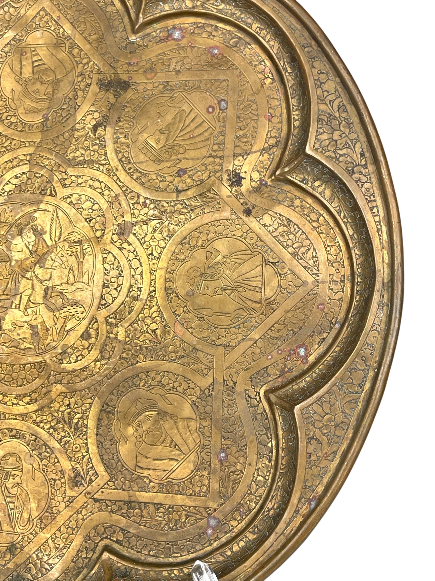 A Middle Eastern Handmade Brass Tray