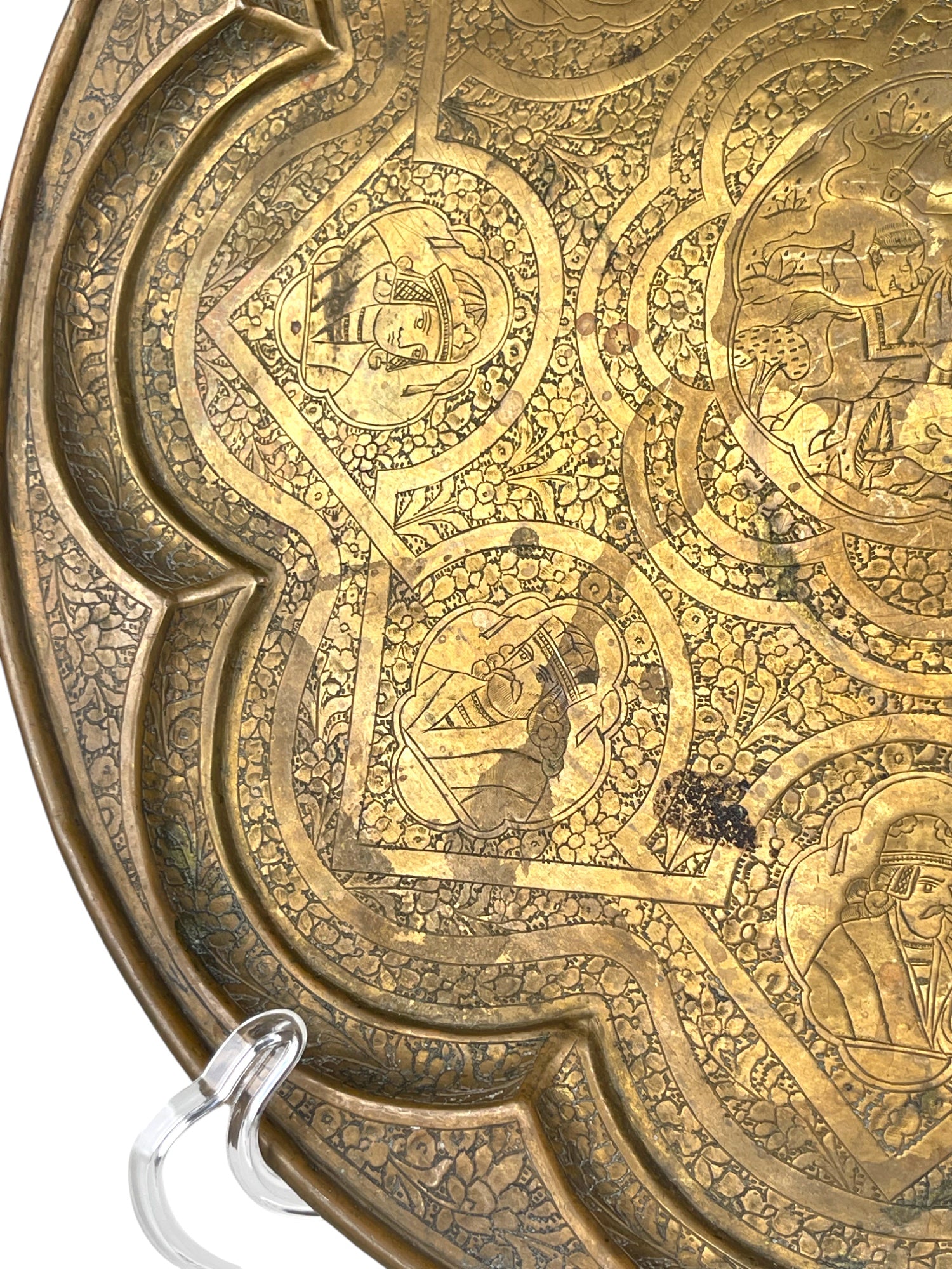 A Middle Eastern Handmade Brass Tray