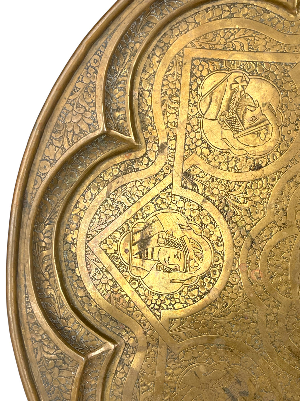 A Middle Eastern Handmade Brass Tray