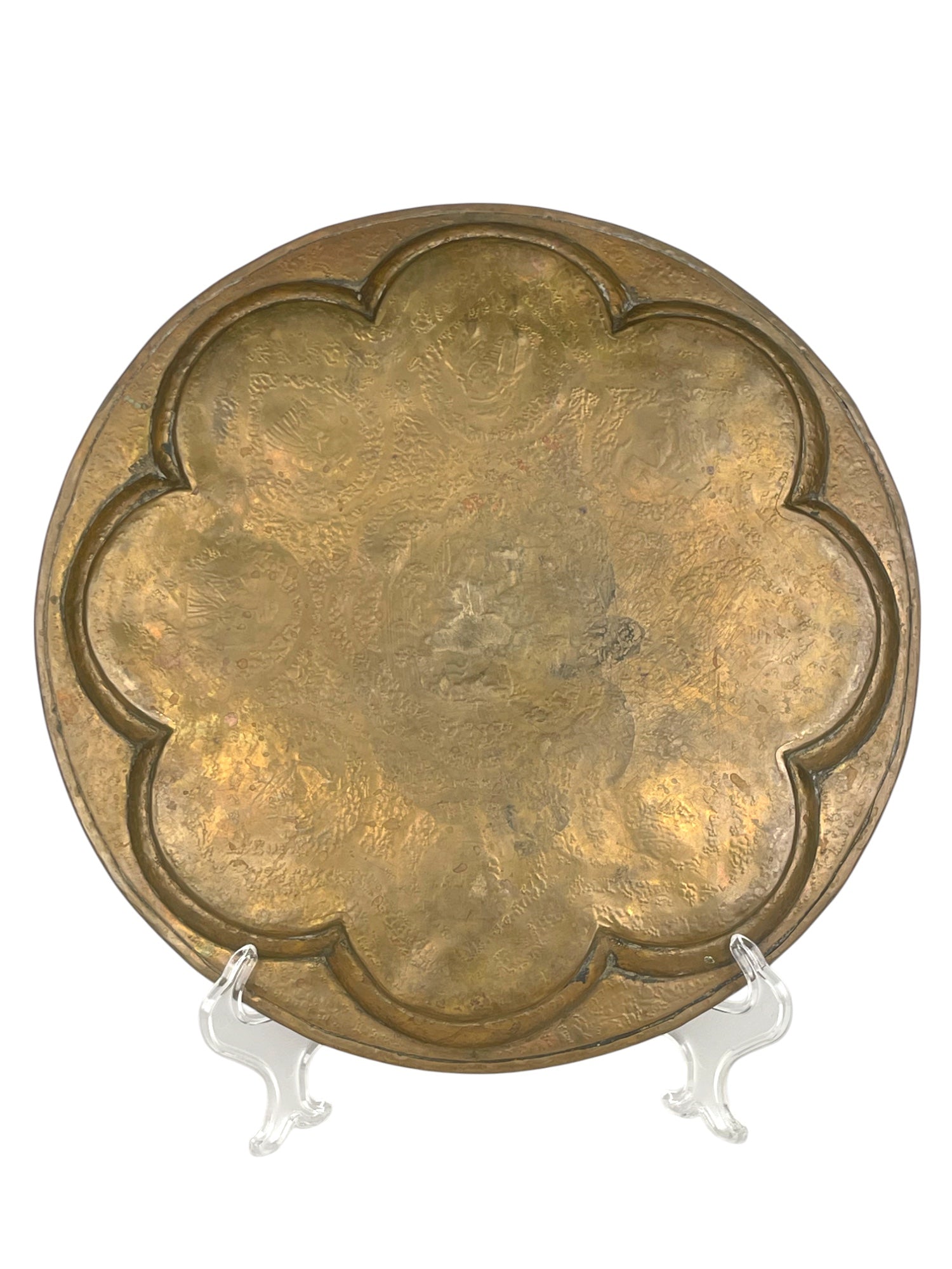 A Middle Eastern Handmade Brass Tray