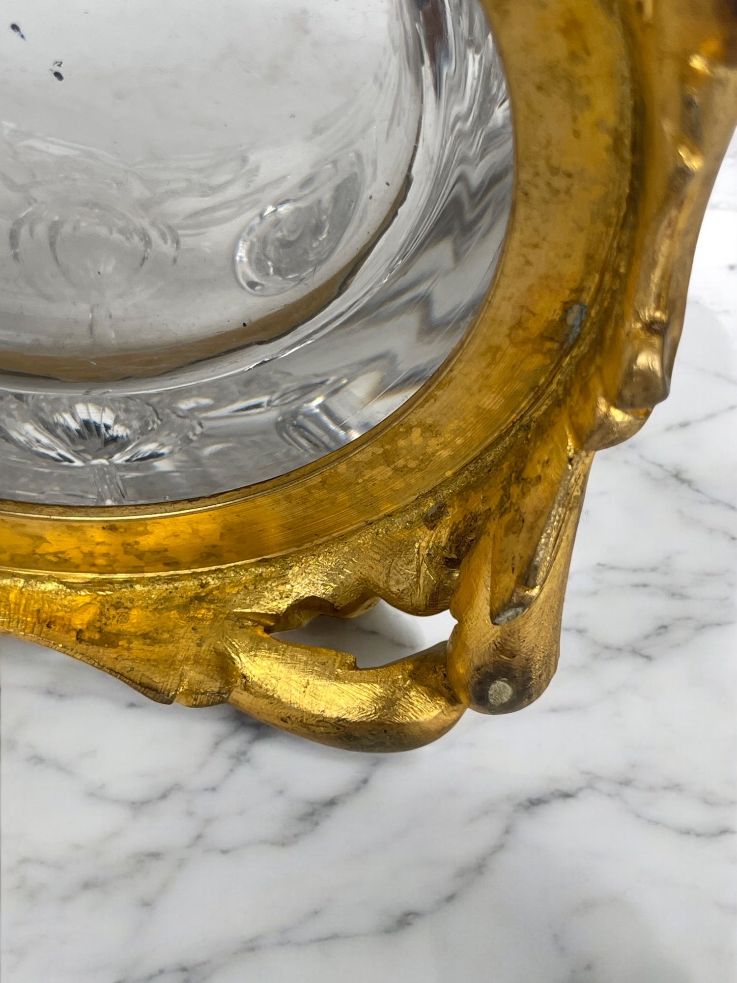 19th Century French Hand Carved Crystal Mounted On Ormolu Vase By Escalier De Cr