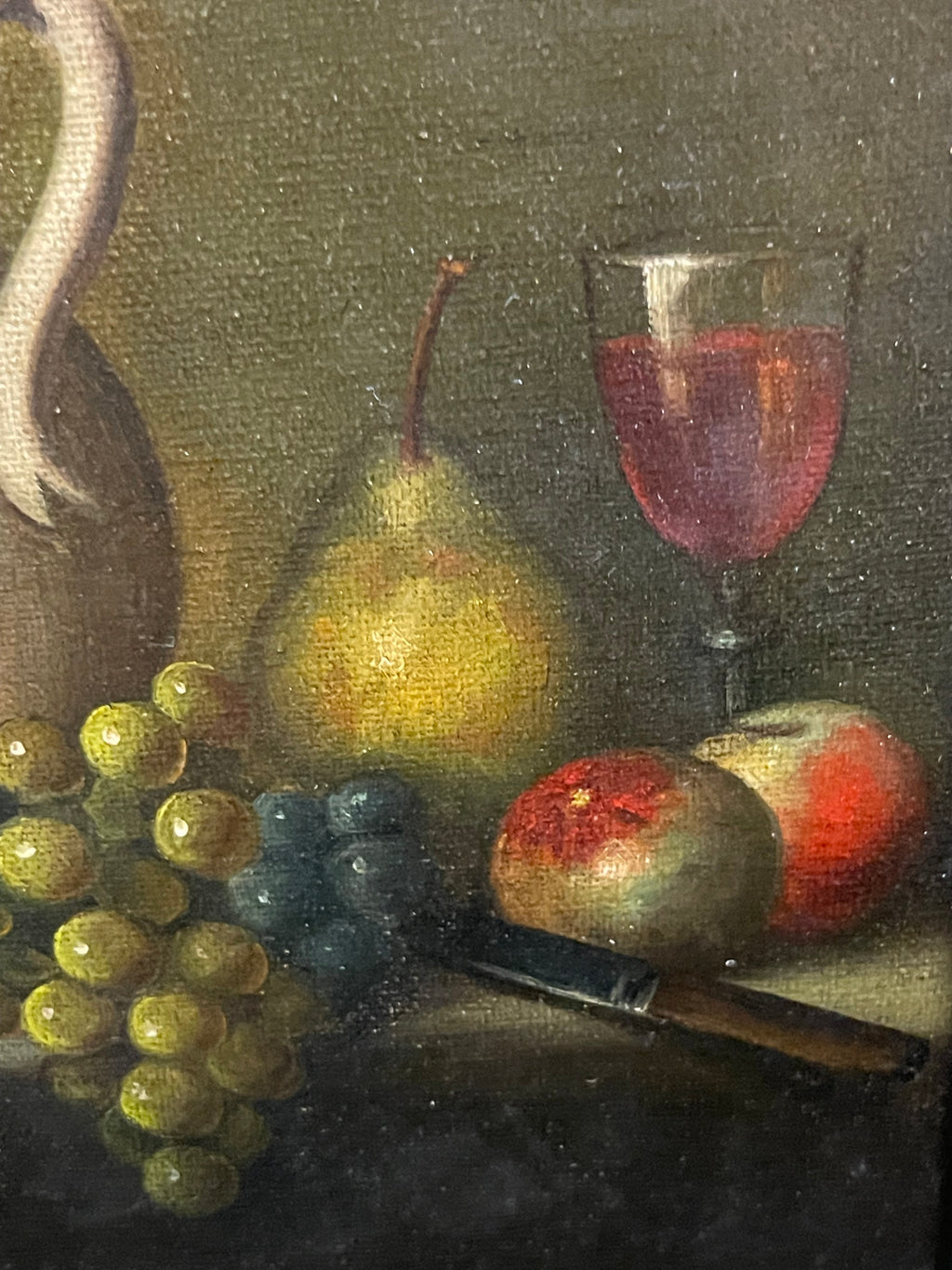 An Oil on Canvas Still-Life Painting Signed By Cotton