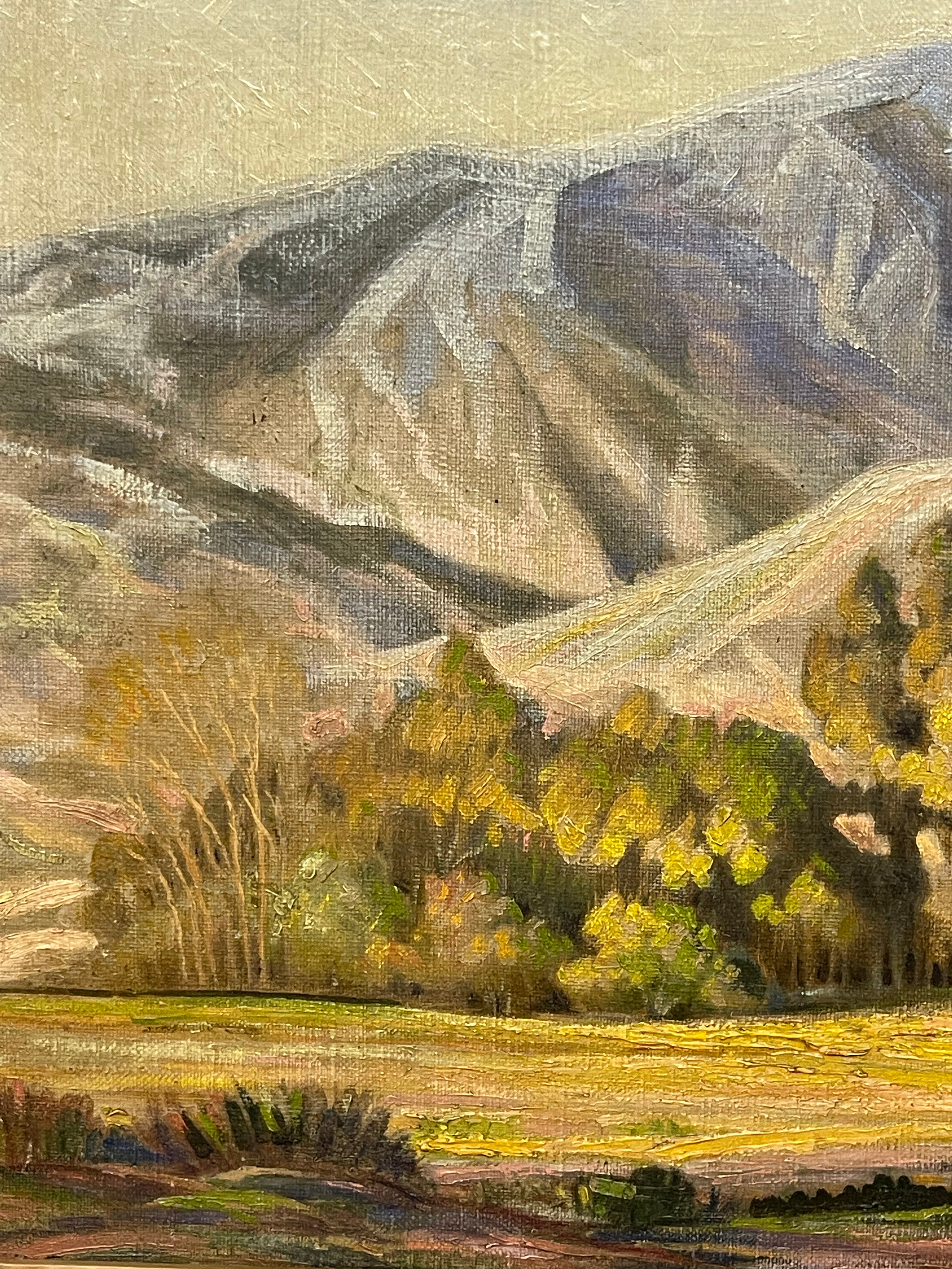 An Oil on Canvas Painting Depicting a Landscape By W. J. Roland