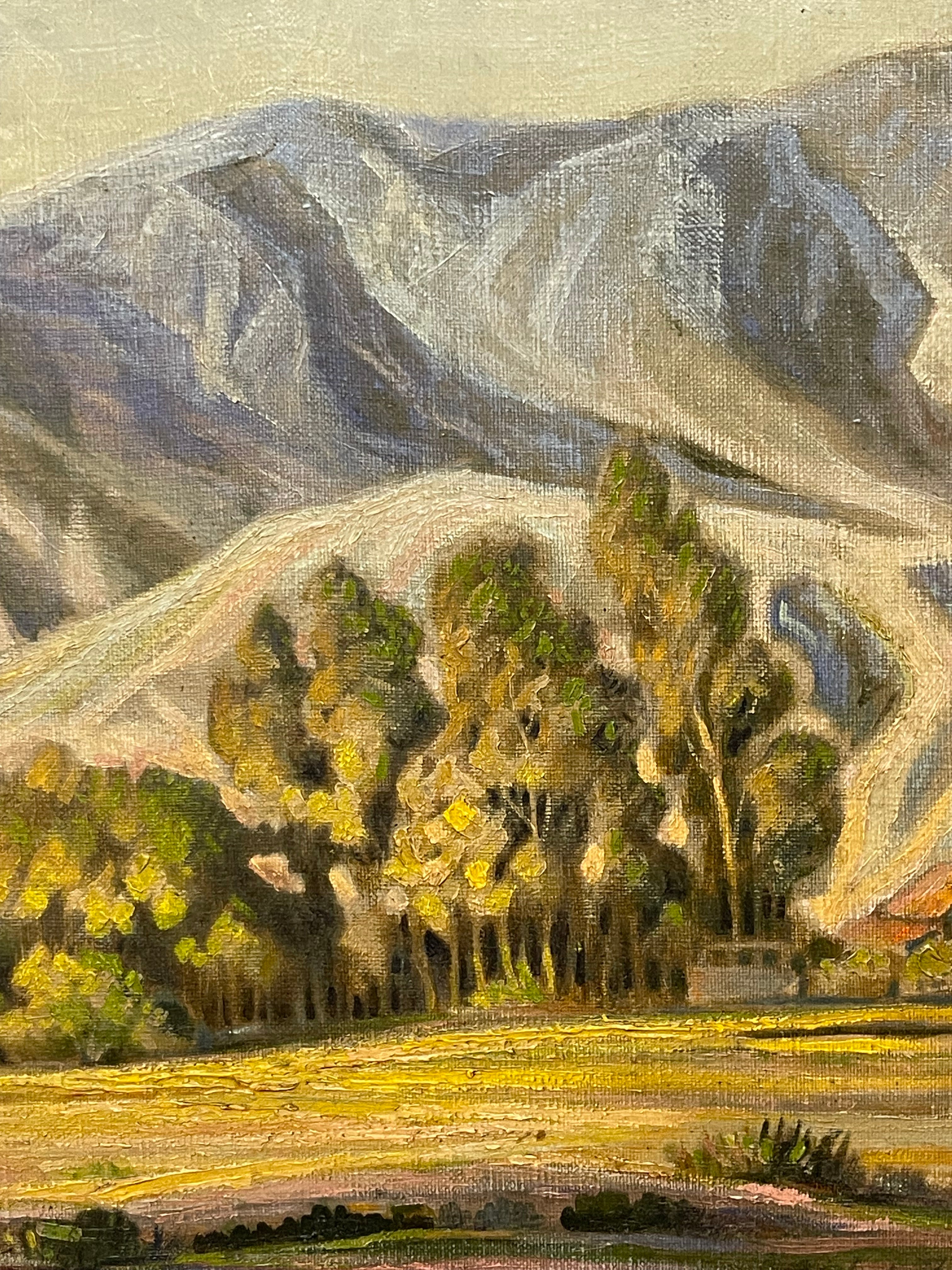 An Oil on Canvas Painting Depicting a Landscape By W. J. Roland