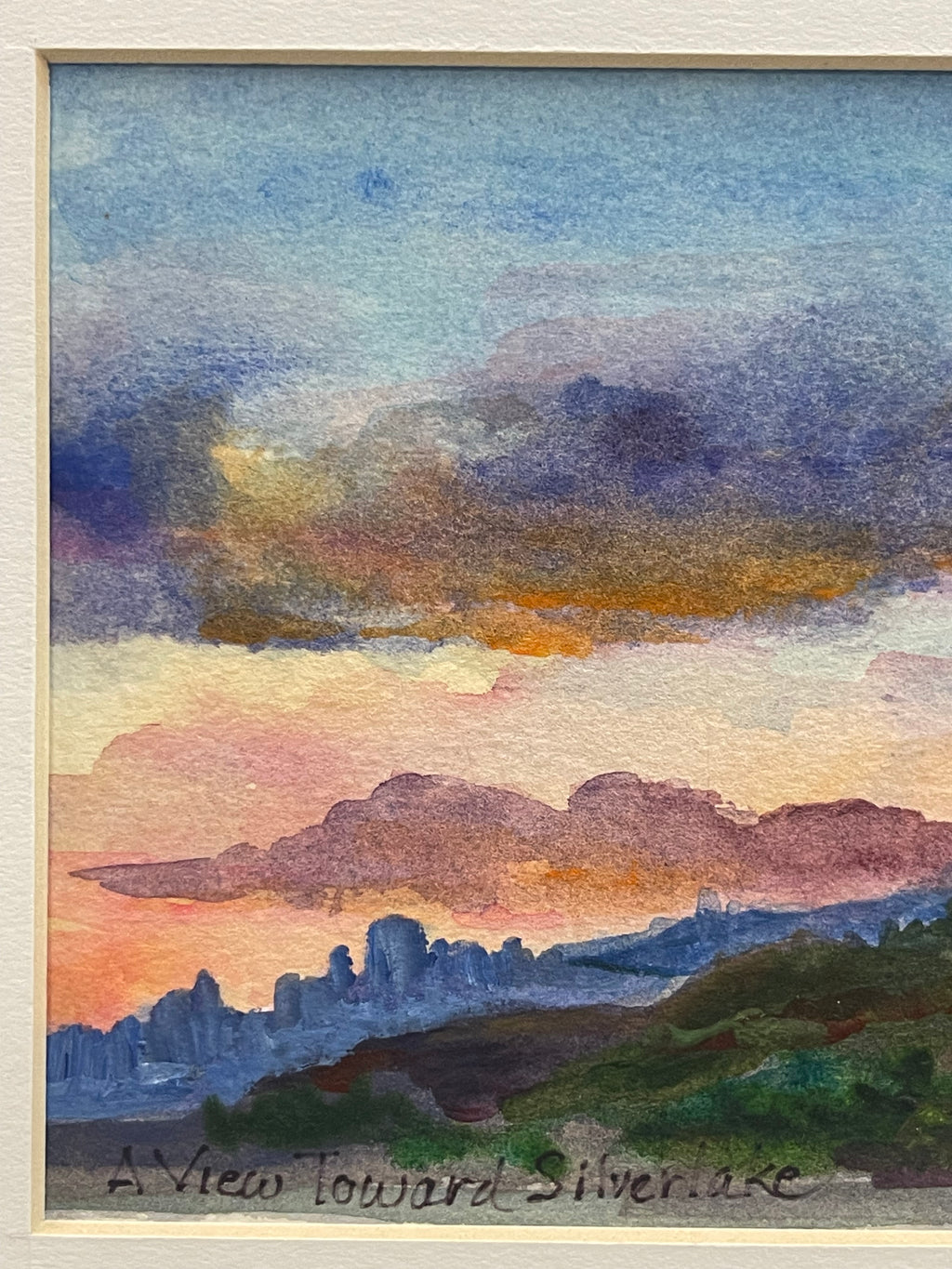 A Watercolor Landscape of Silver Lake, Los Angeles, California By Lolita L. Chin