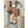 A Middle Eastern Orientalist Oil on Canvas Painting of an Arab Man