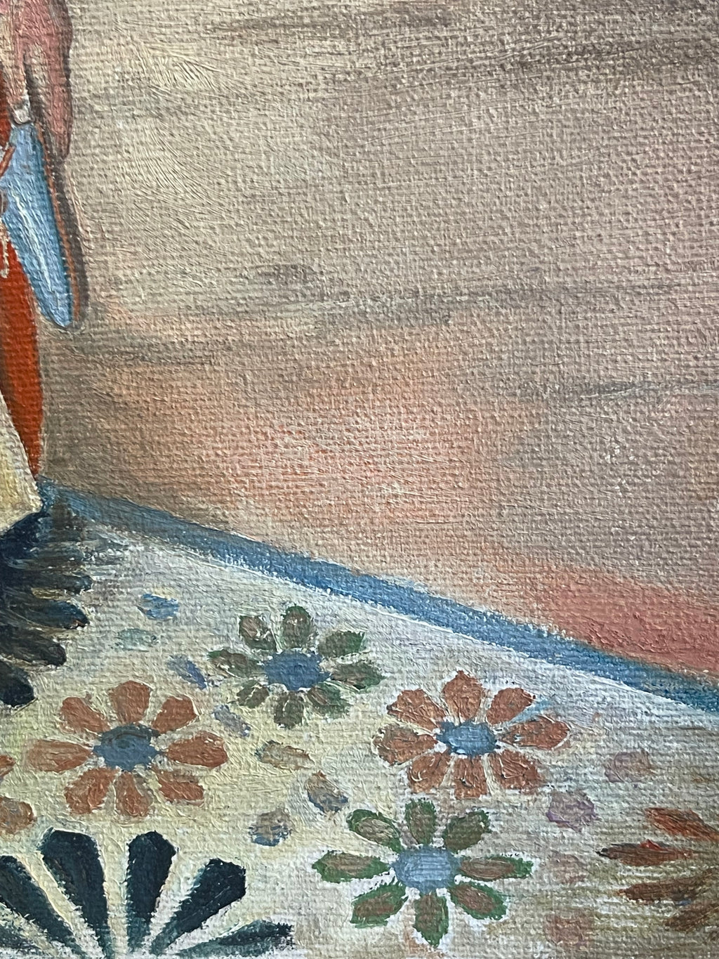 A Middle Eastern Orientalist Oil on Canvas Painting of an Arab Man