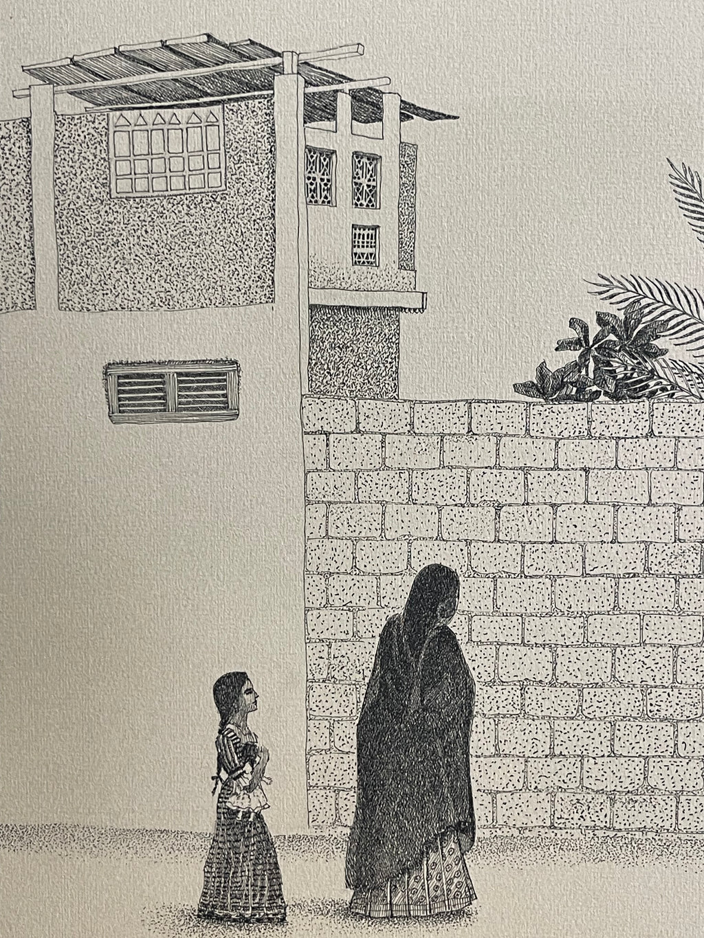 A Lithograph Print on Paper By V. Nath