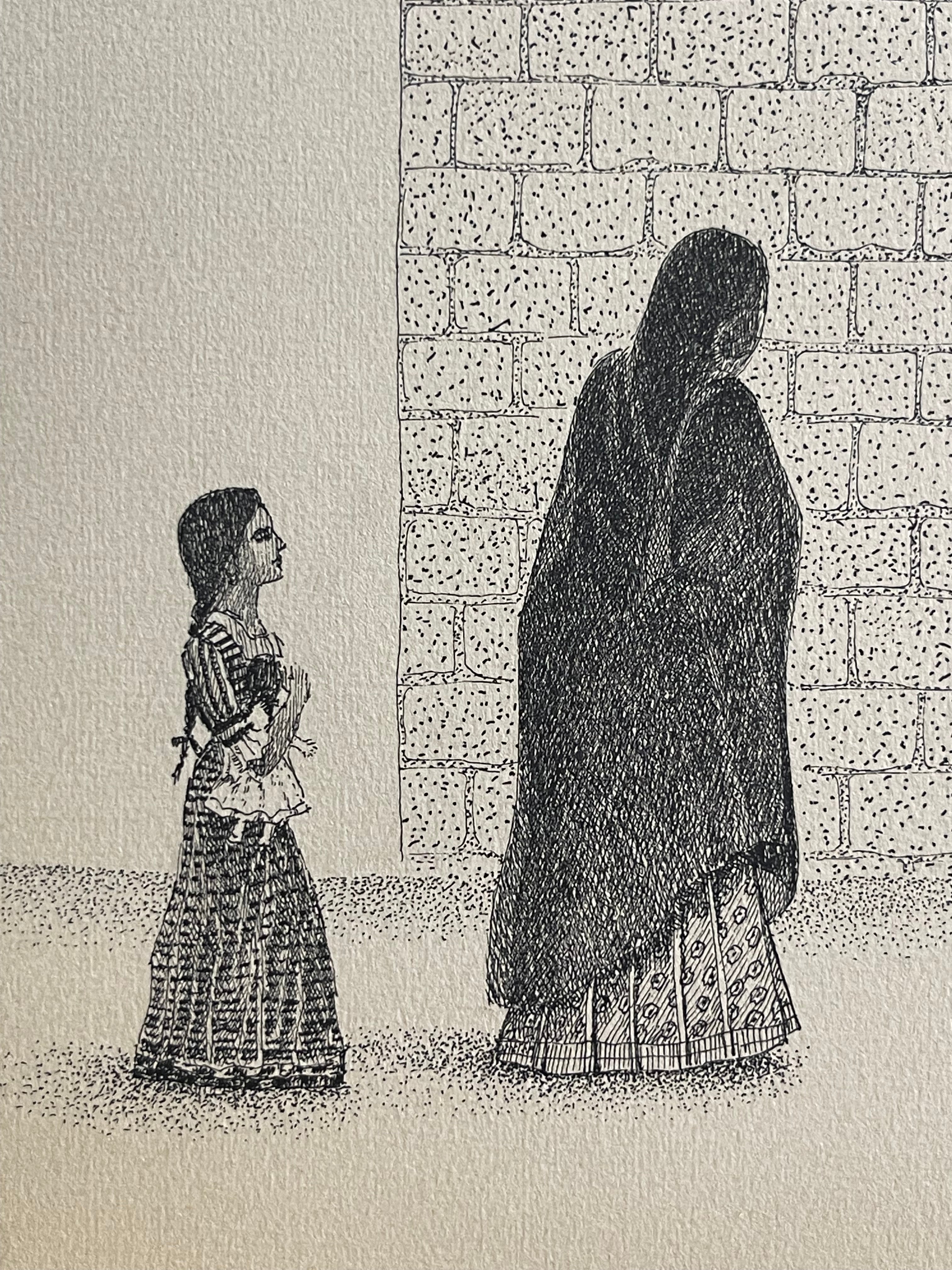A Lithograph Print on Paper By V. Nath