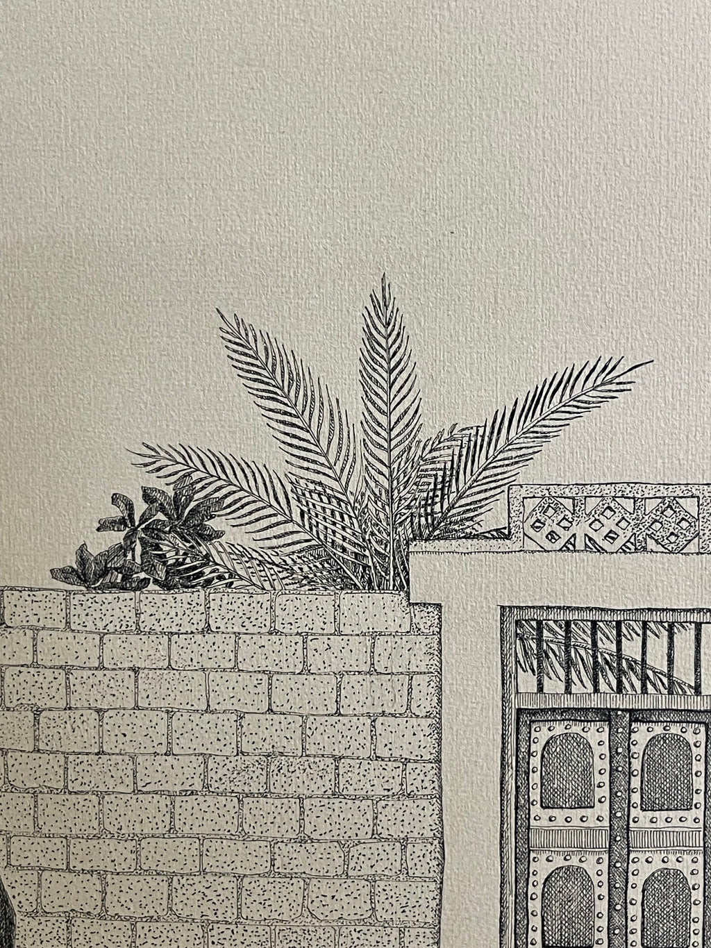 A Lithograph Print on Paper By V. Nath