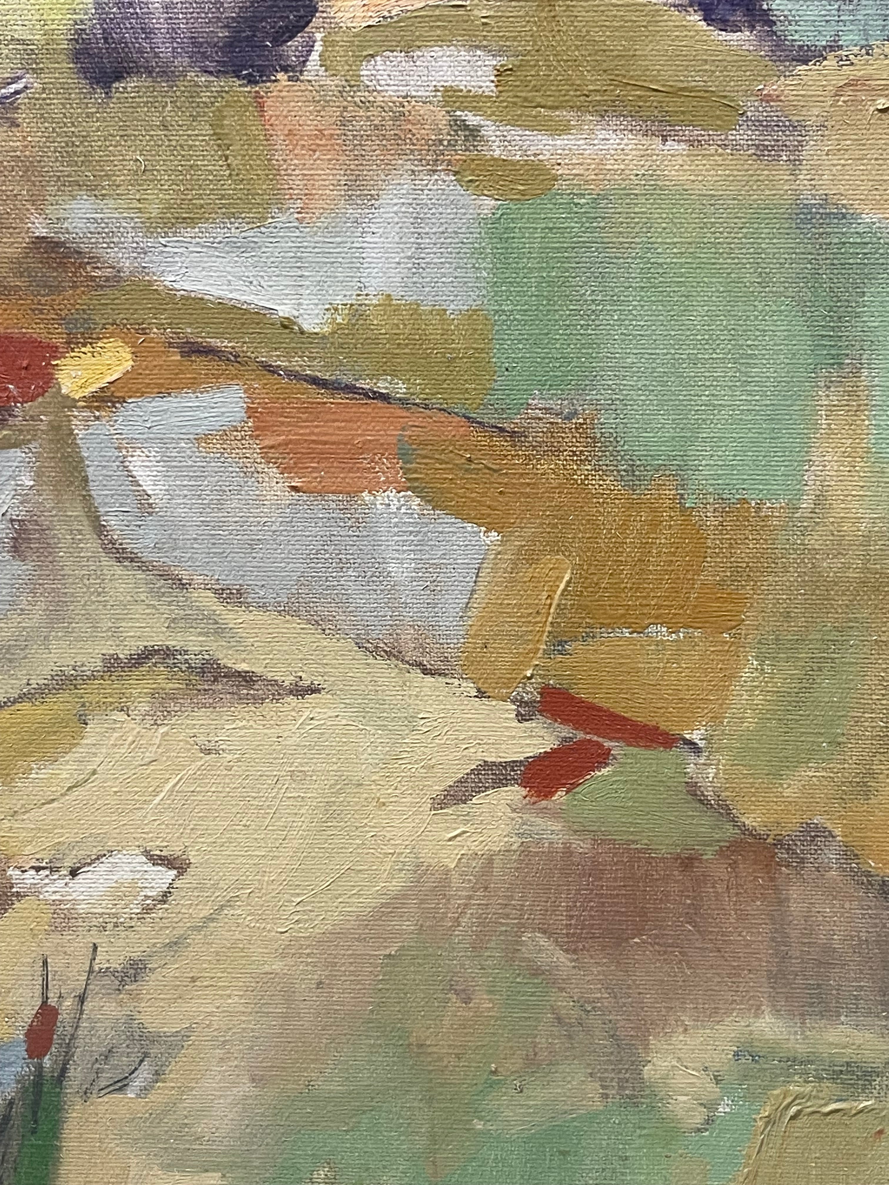 An Oil on Canvas Landscape Painting By J. Jacobson
