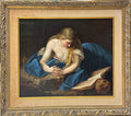 19th Century Oil on Canvas Painting of a Reclining Lady