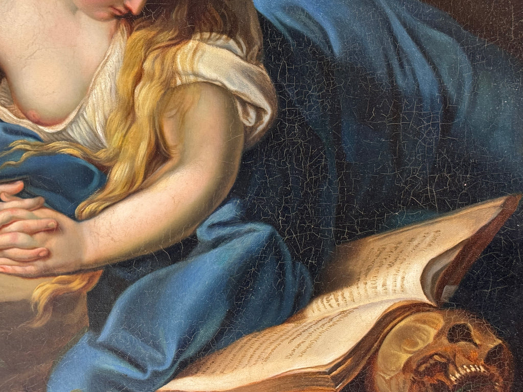 19th Century Oil on Canvas Painting of a Reclining Lady