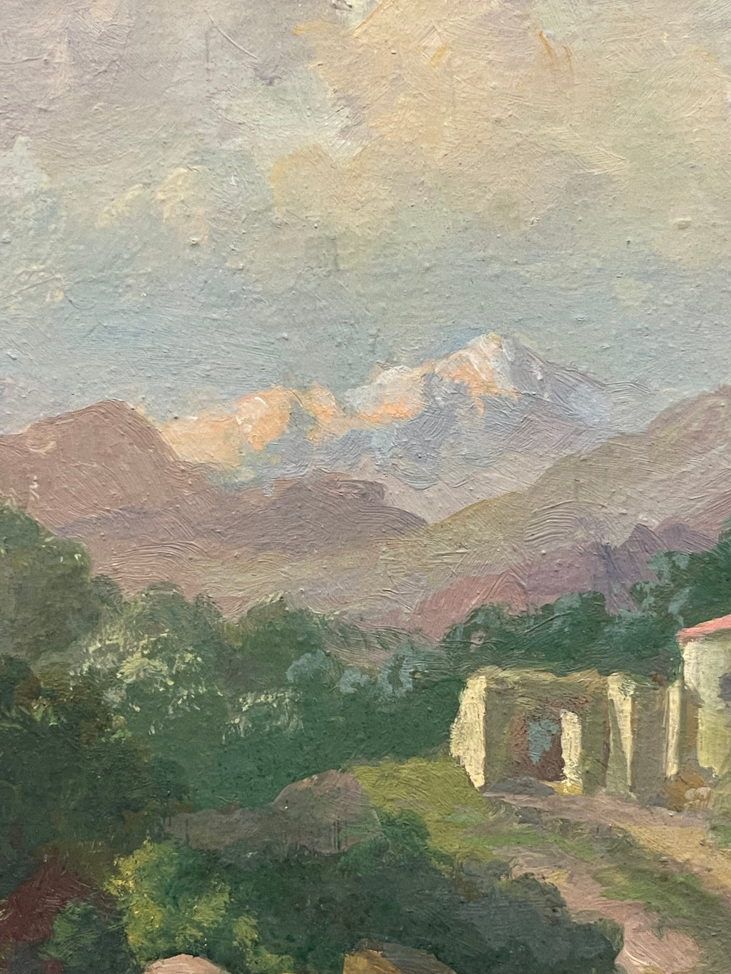 A French Oil on Board Landscape Painting