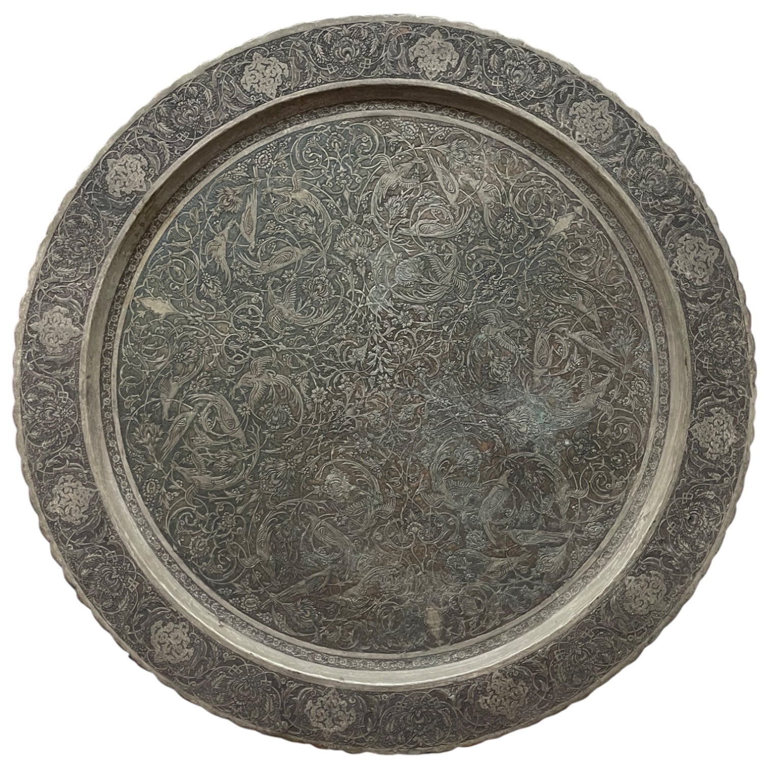 A Fine Persian Handmade Decorative Wall Tray