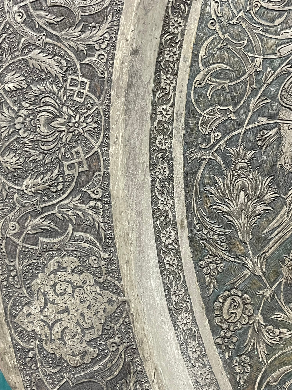 A Fine Persian Handmade Decorative Wall Tray