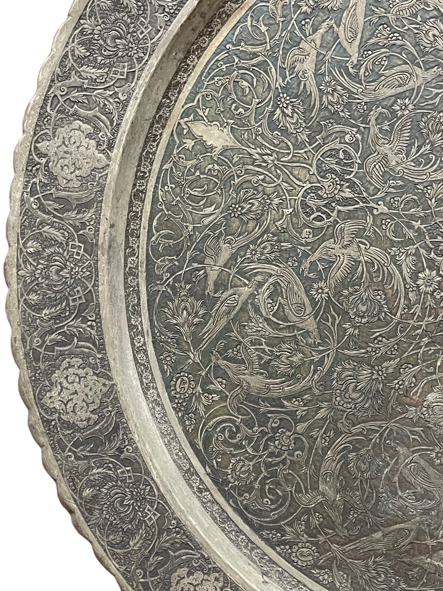 A Fine Persian Handmade Decorative Wall Tray