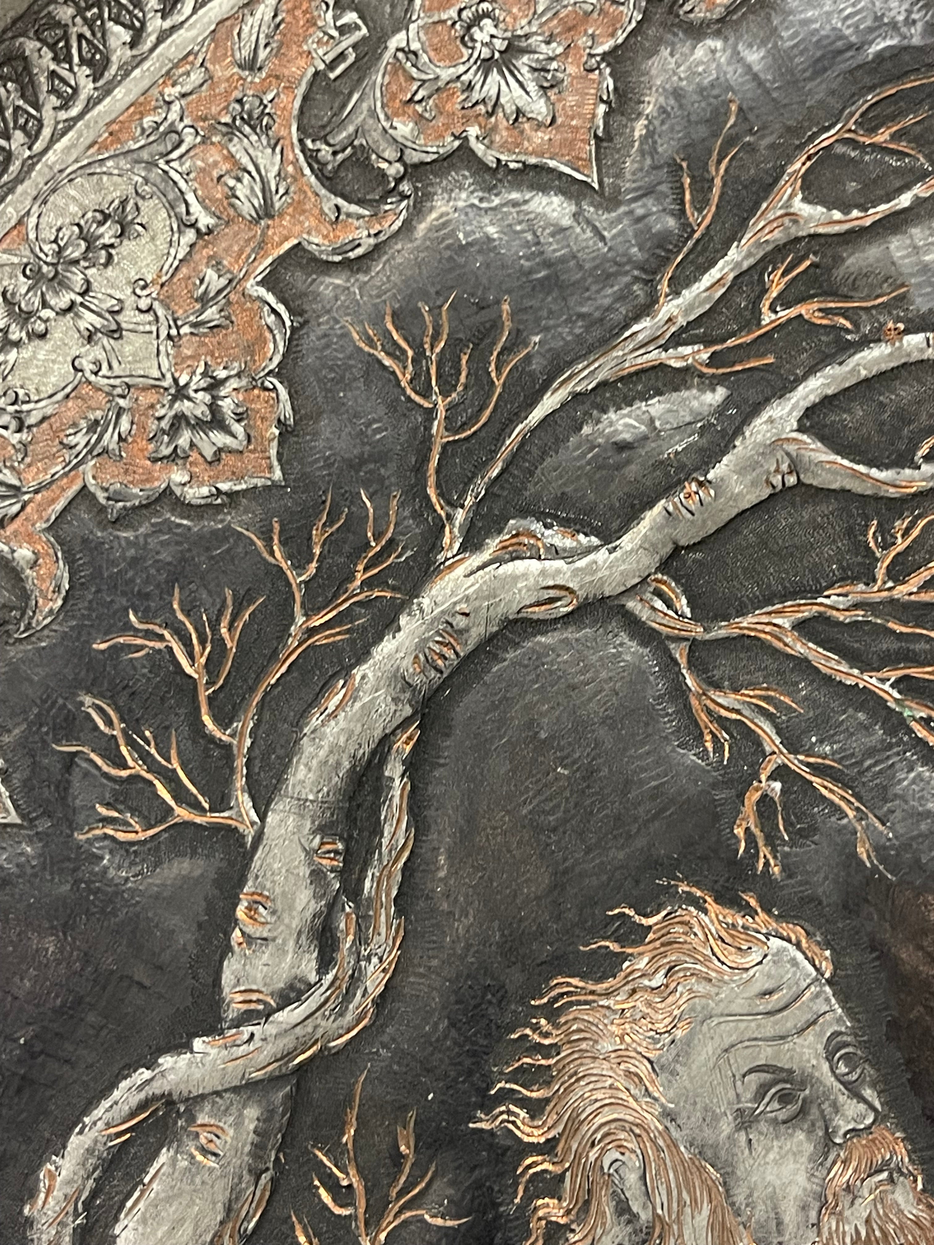 A Large Persian Handmade Tray By Mehdi Alamdary