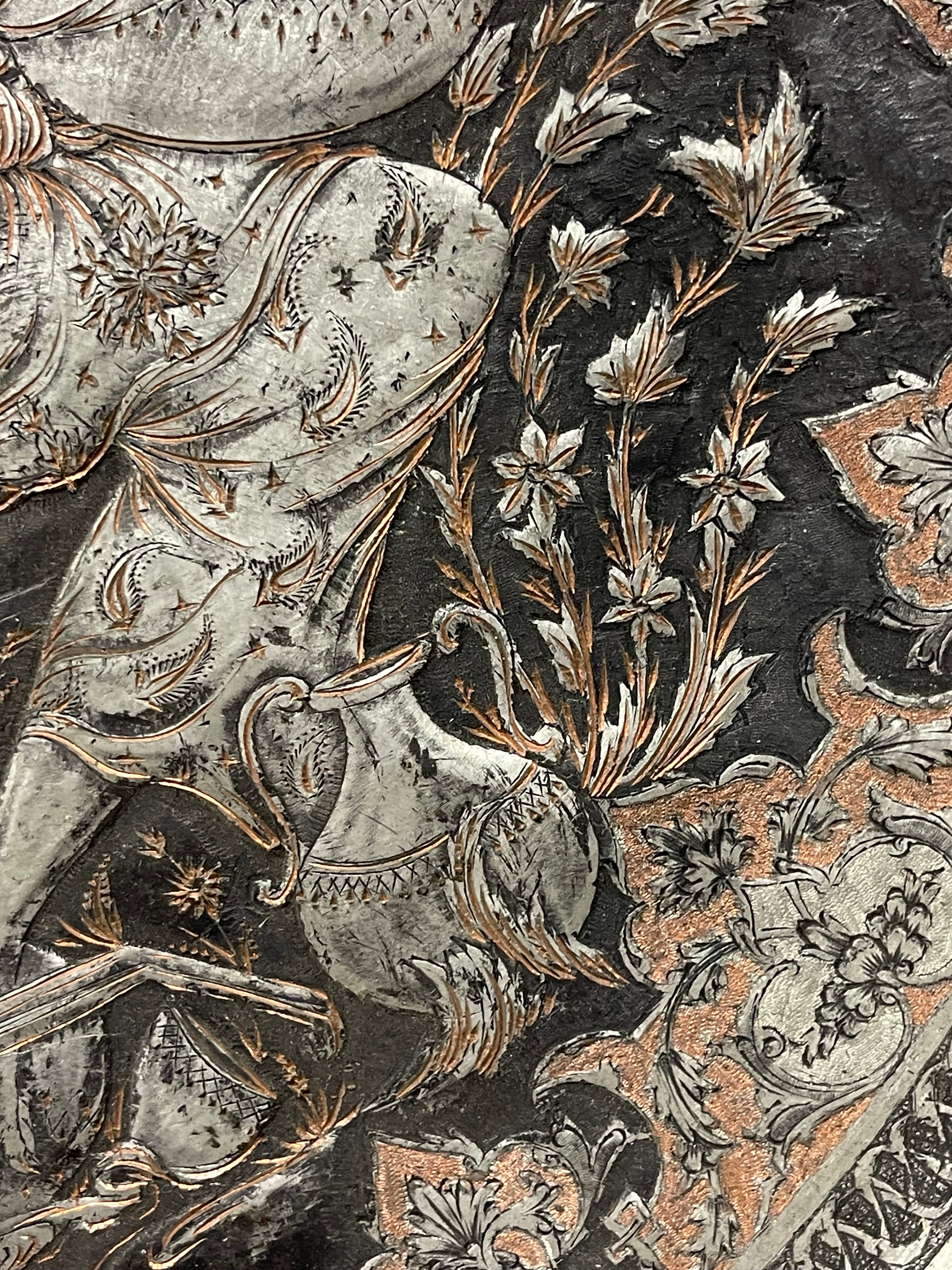 A Large Persian Handmade Tray By Mehdi Alamdary