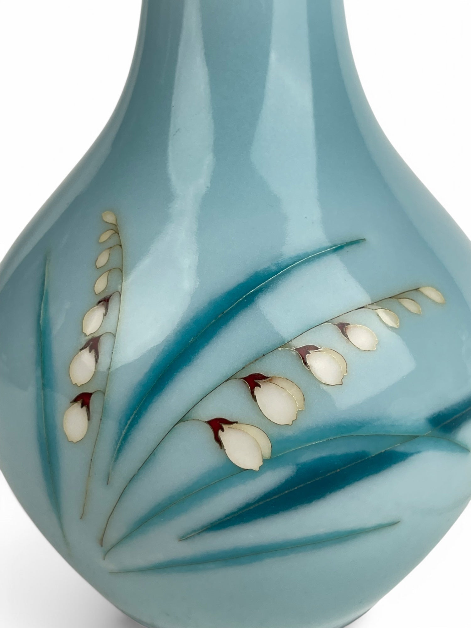 A Japanese Meiji. Silver Mounted Enamel Vase, Signed By The Artist