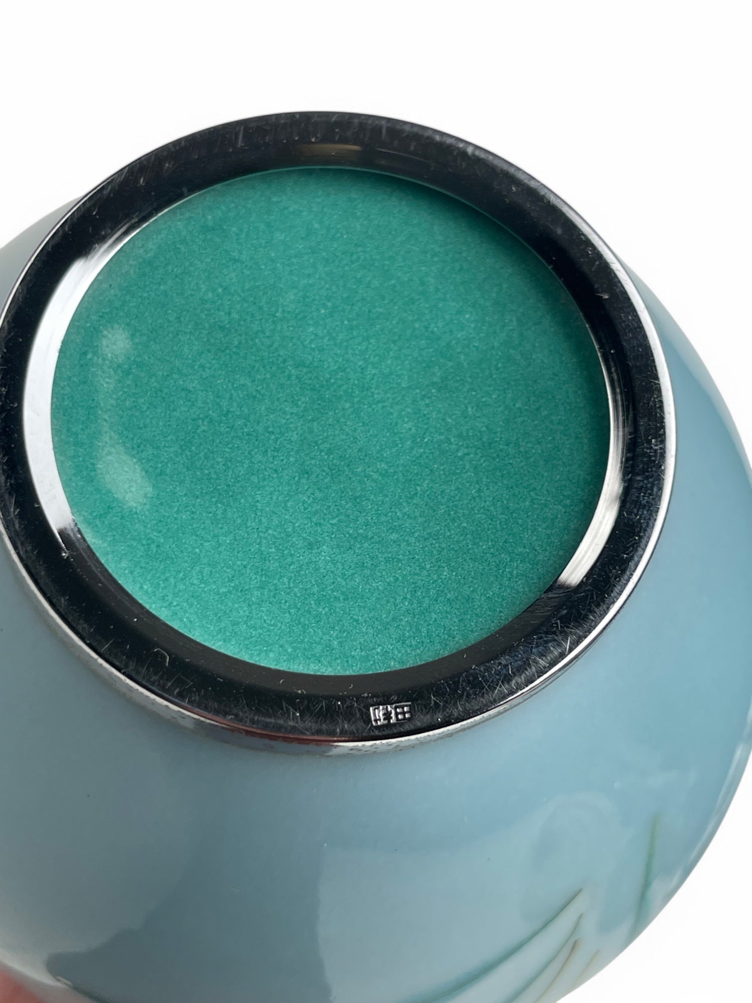 A Japanese Meiji. Silver Mounted Enamel Vase, Signed By The Artist