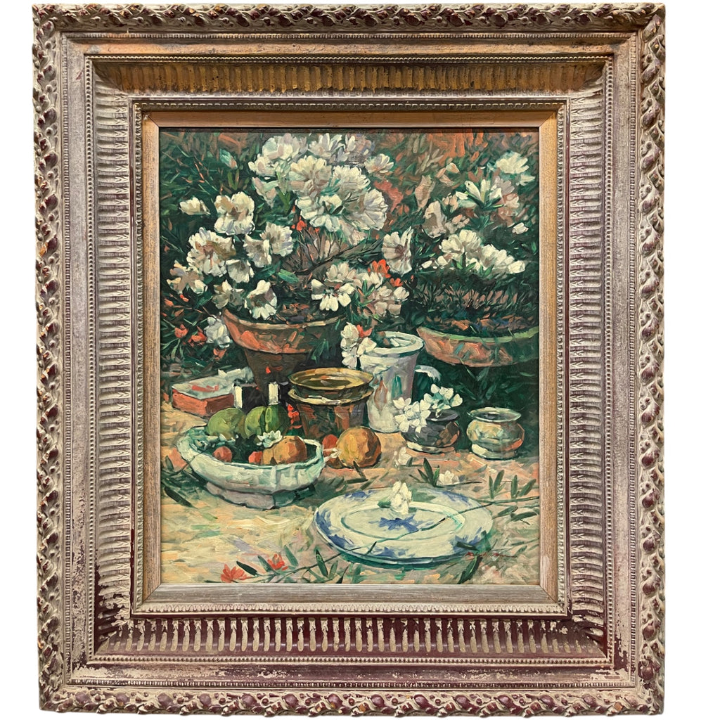 An Oil on Canvas Still-Life Painting By Robert Brown
