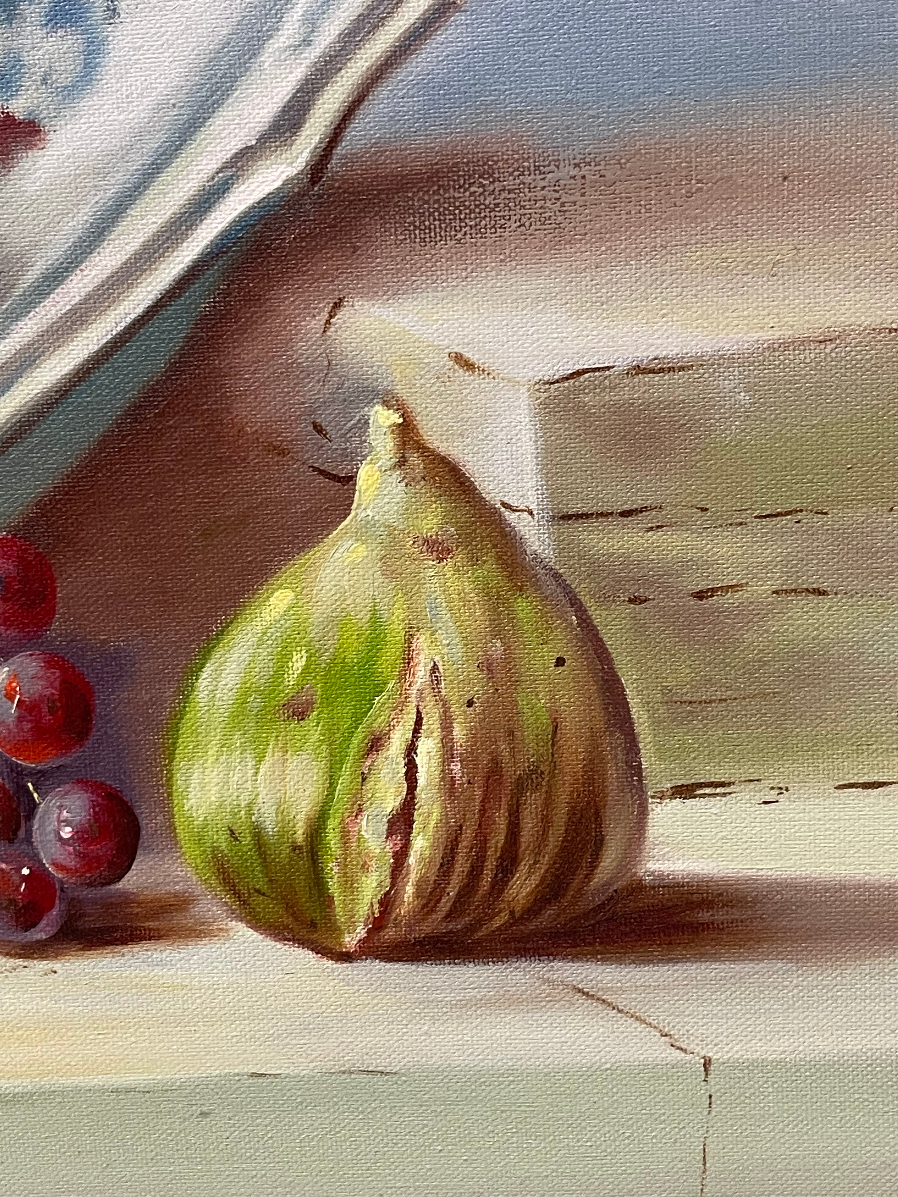 A Palatial Oil on Canvas Still-Life Painting By Mostafa Heydari