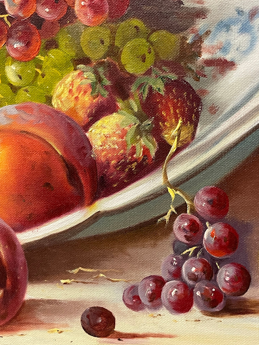 A Palatial Oil on Canvas Still-Life Painting By Mostafa Heydari