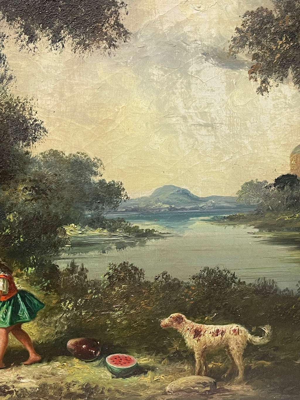 A Big Painting of a Picnic By Miguel Montaner (Spanish, 1917-2017)