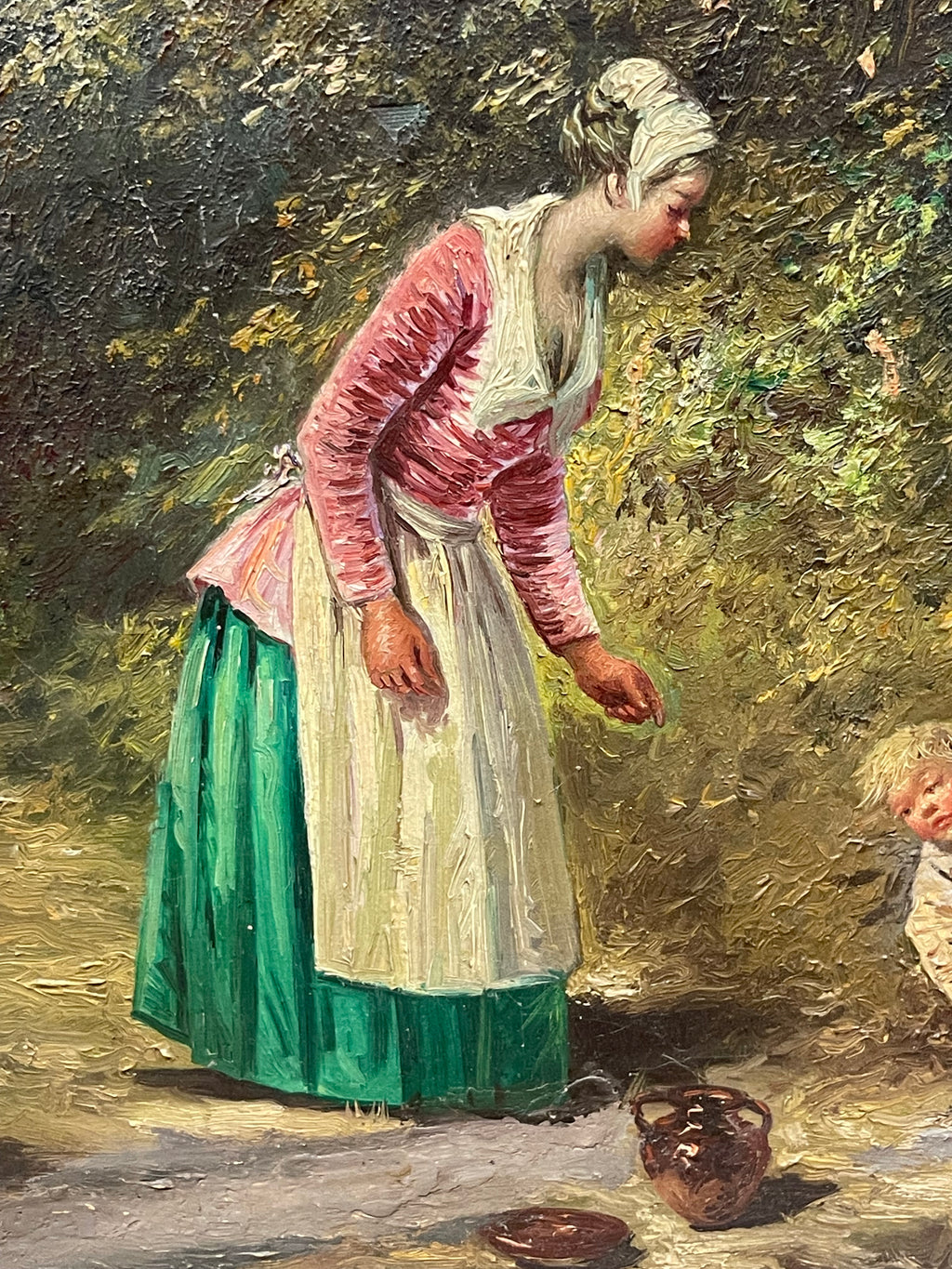 A Big Painting of a Picnic By Miguel Montaner (Spanish, 1917-2017)