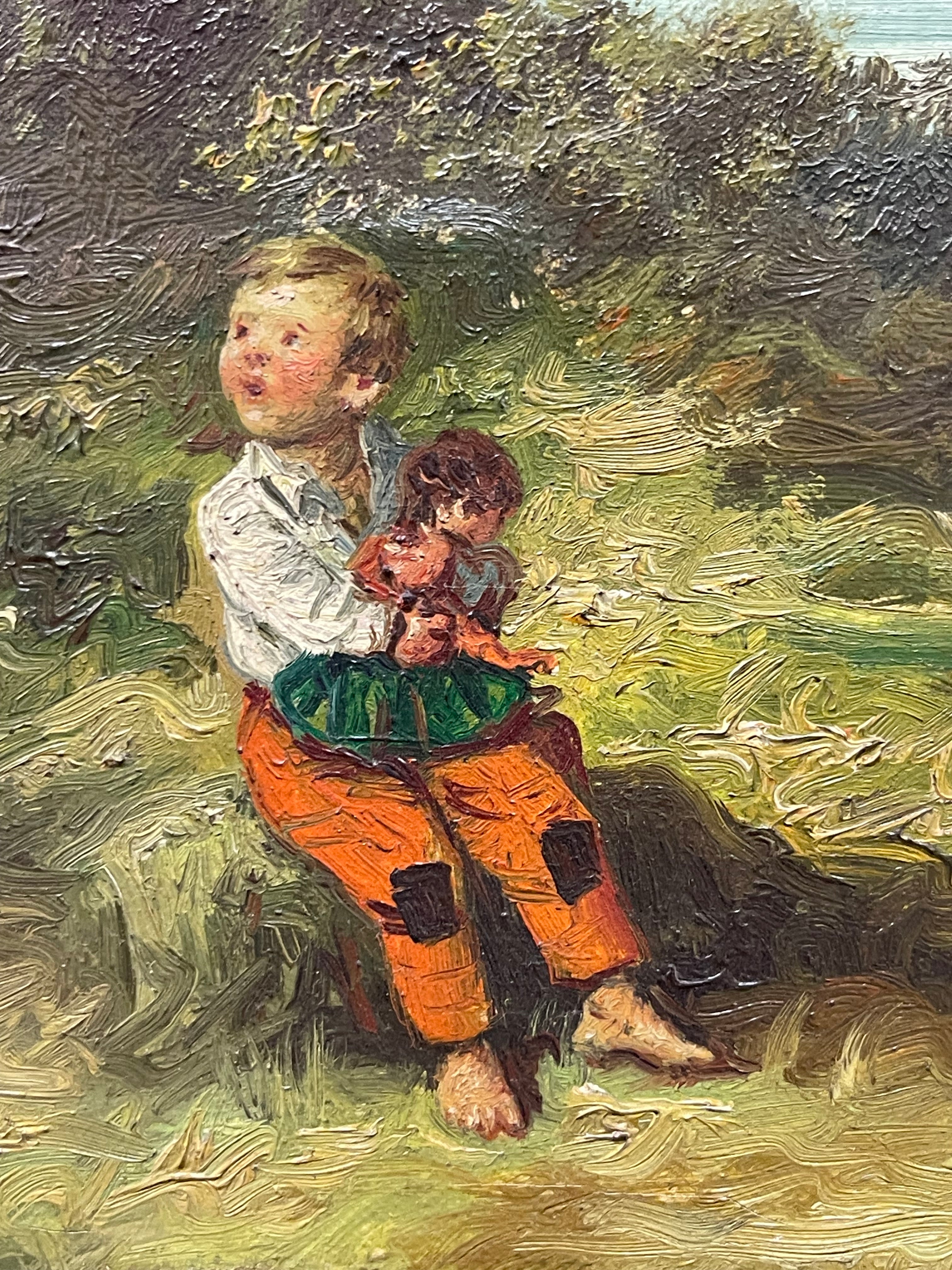 A Big Painting of a Picnic By Miguel Montaner (Spanish, 1917-2017)