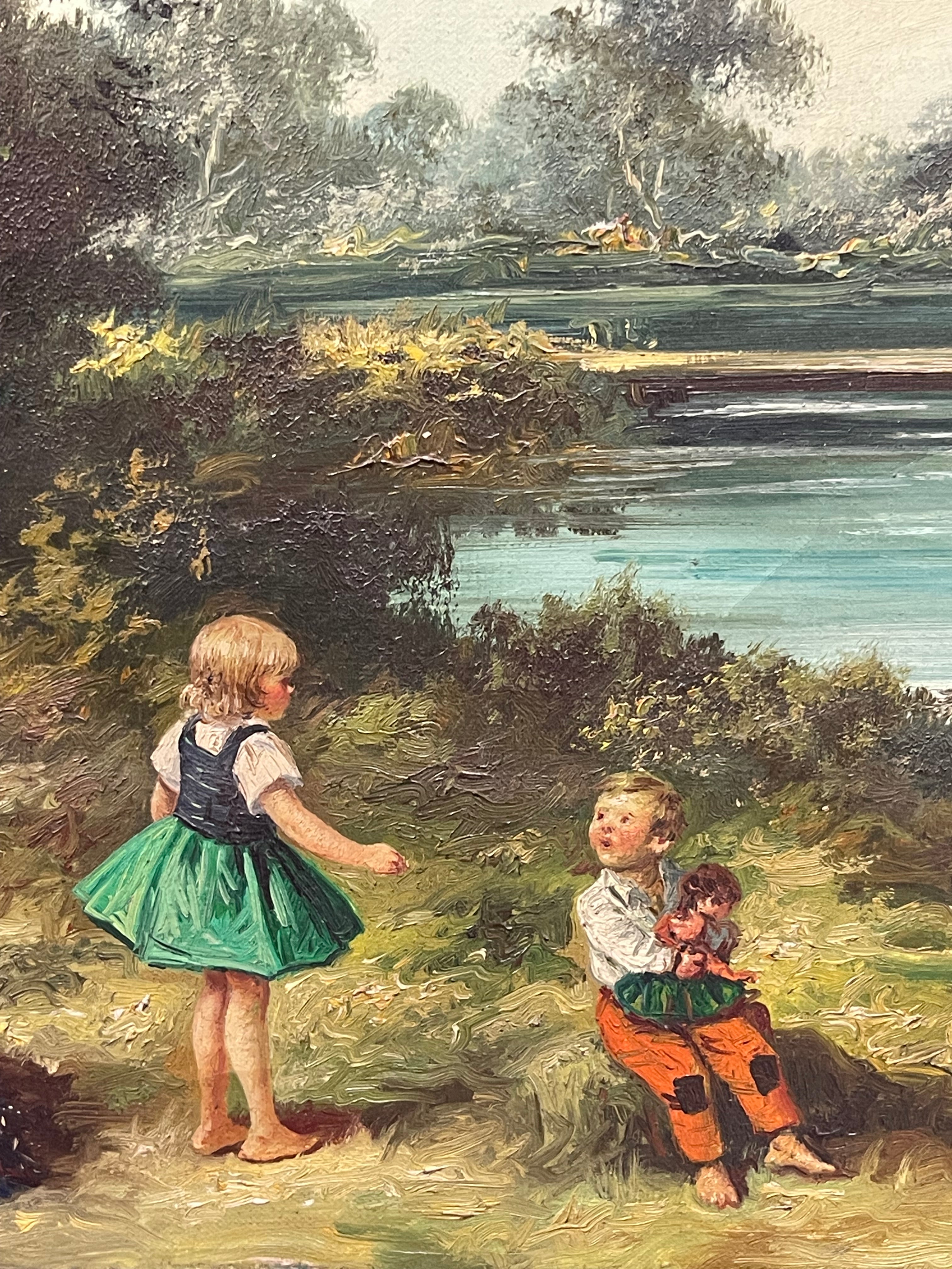 A Big Painting of a Picnic By Miguel Montaner (Spanish, 1917-2017)
