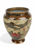 A Japanese Meiji Wired Inlaid Enamel Porcelain Vase