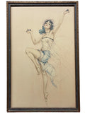 An Art Nouveau Print of a Dancing Woman