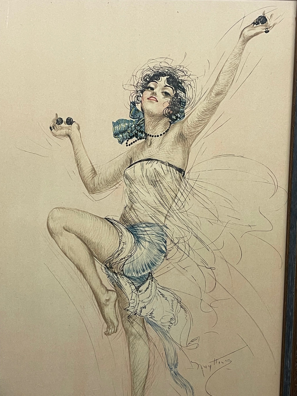 An Art Nouveau Print of a Dancing Woman