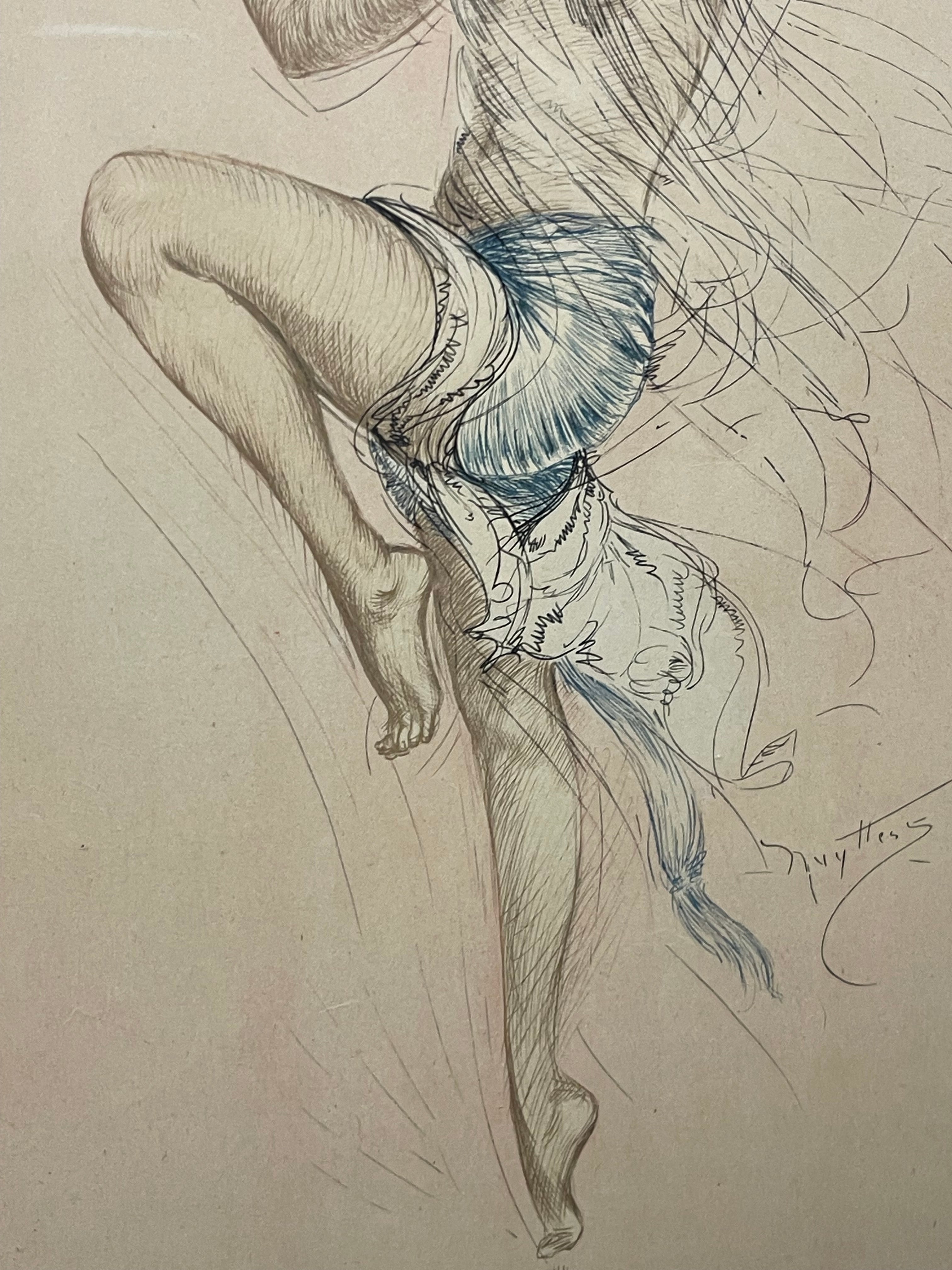 An Art Nouveau Print of a Dancing Woman