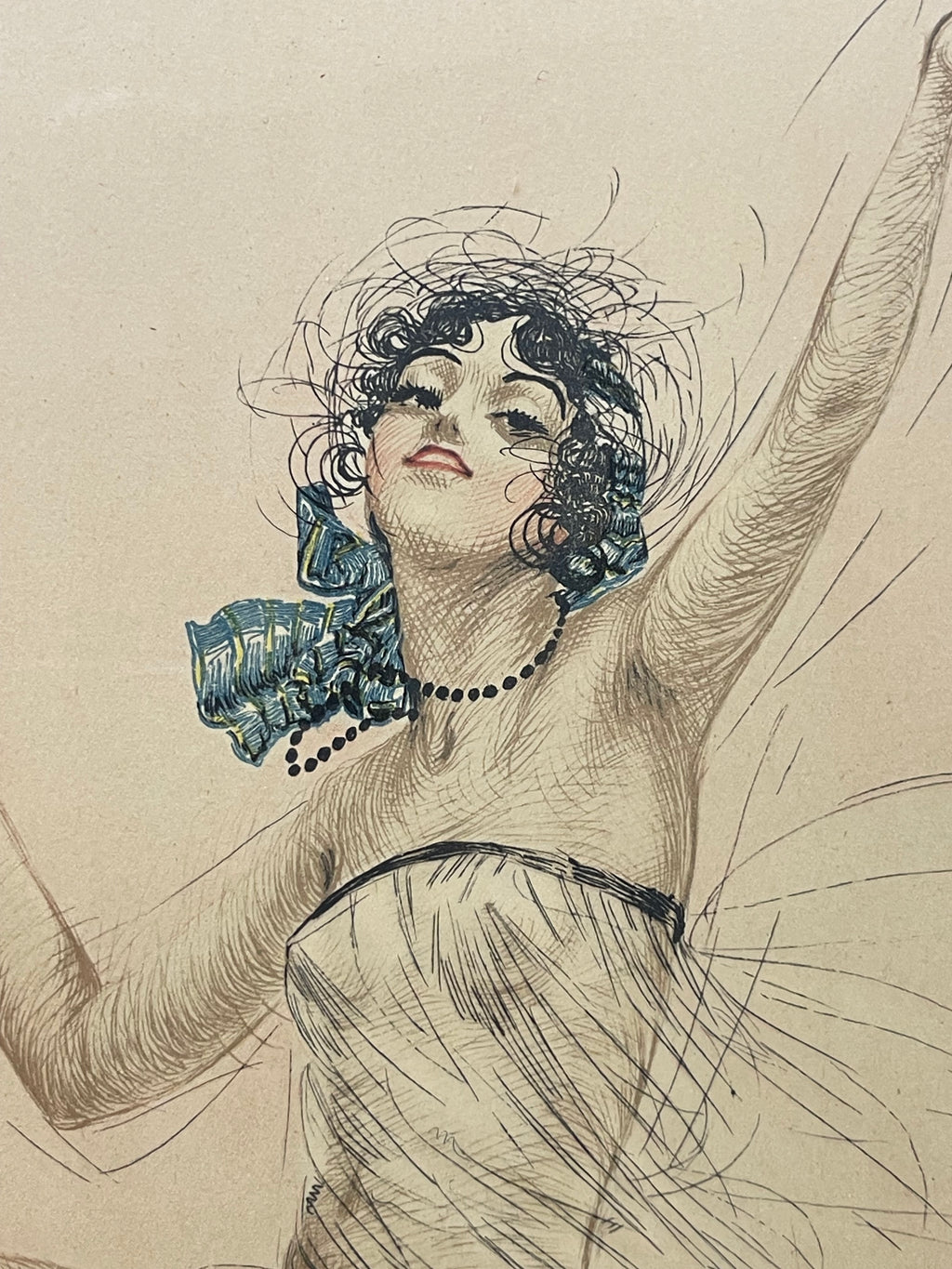 An Art Nouveau Print of a Dancing Woman