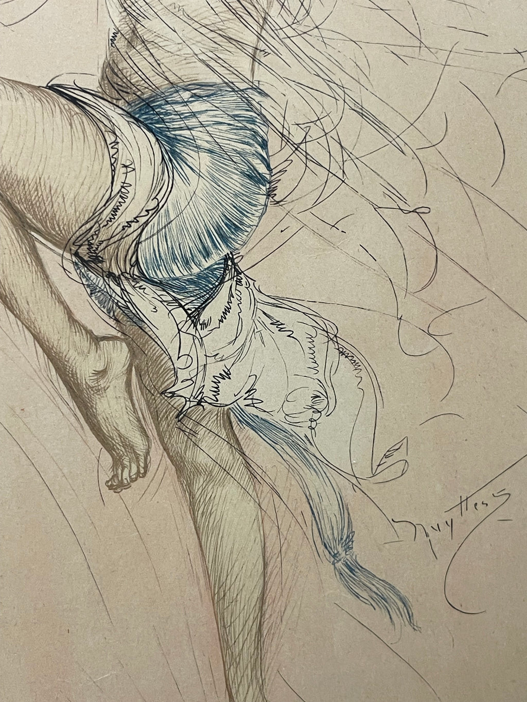 An Art Nouveau Print of a Dancing Woman
