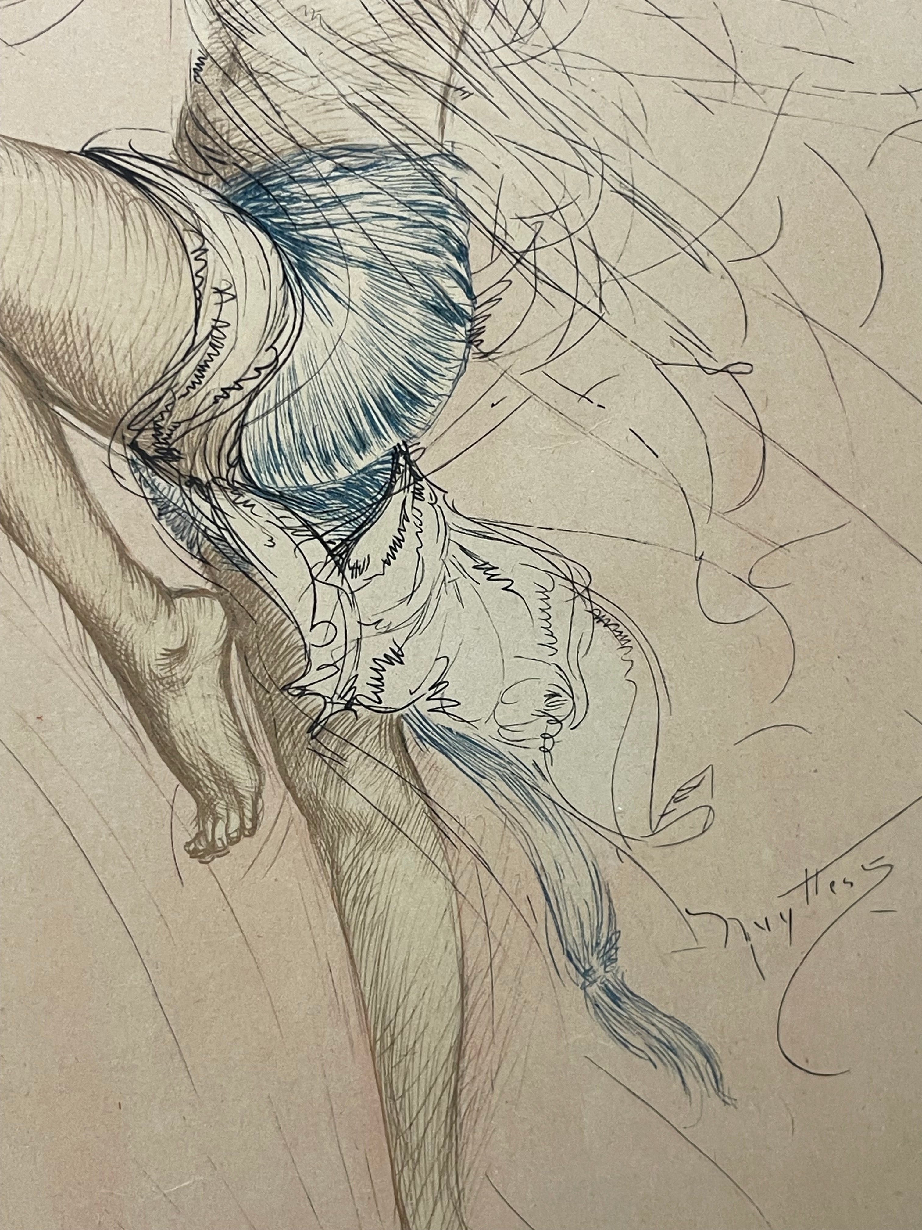 An Art Nouveau Print of a Dancing Woman