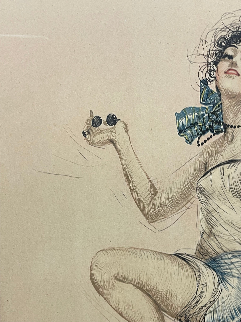 An Art Nouveau Print of a Dancing Woman